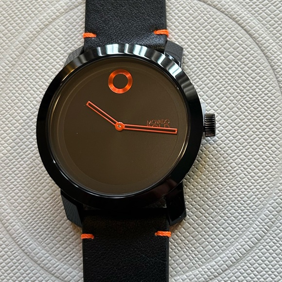 Movado Bold Movado Trend Impuls Watch With 42mm Black Face & Black Leather Band - Picture 2 of 6